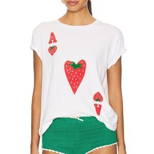Daydreamer White Ace of Strawberries t shirt